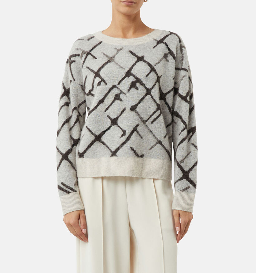 comma Lichtgrijze Pull voor dames (364851)