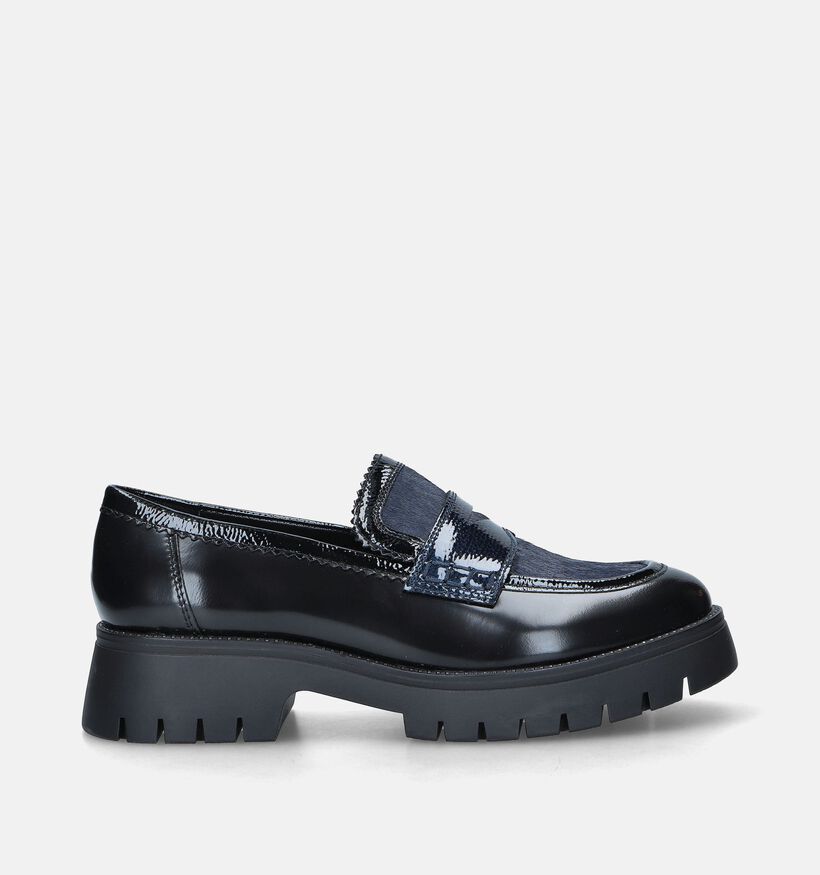 Regarde Le Ciel Laticia-02 Chunky chaussures sans lacets en Bleu pour femmes (347270)