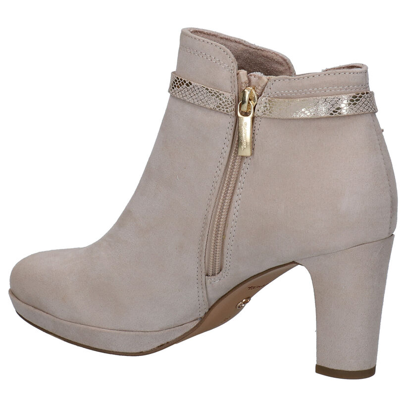 Tamaris Beige Enkellaarzen in stof (286343)