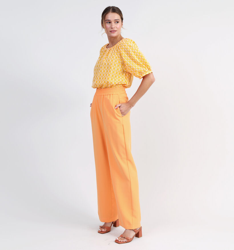 Vero Moda Carmen Pantalon large en Orange pour femmes (323868)