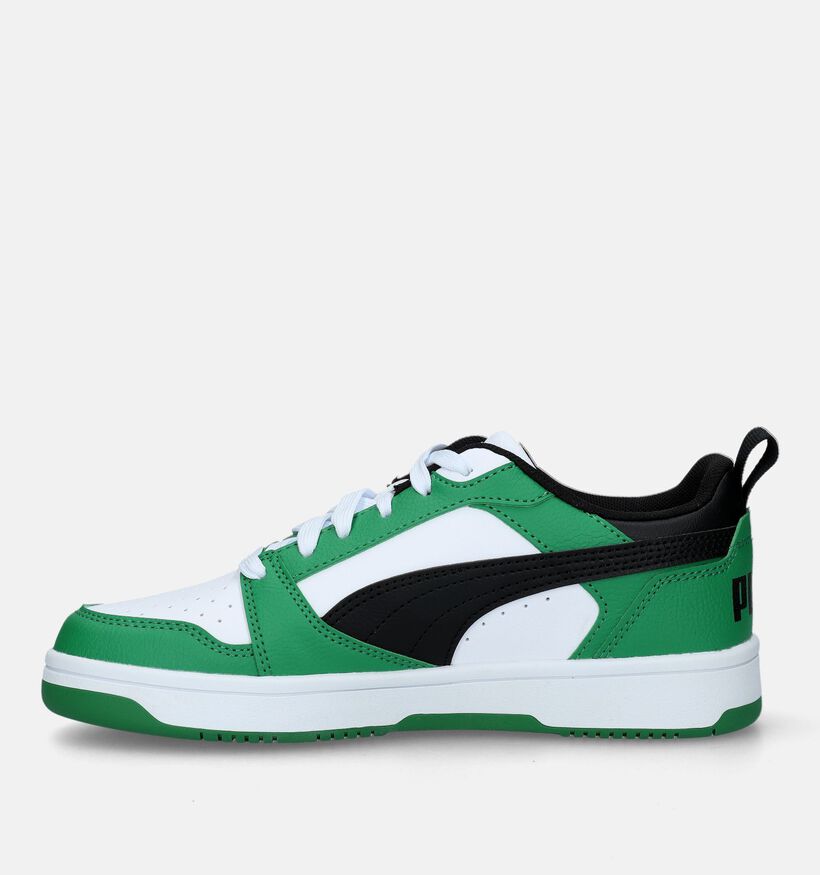 Puma Rebound v6 Zwarte Sneakers voor jongens, meisjes (342863)