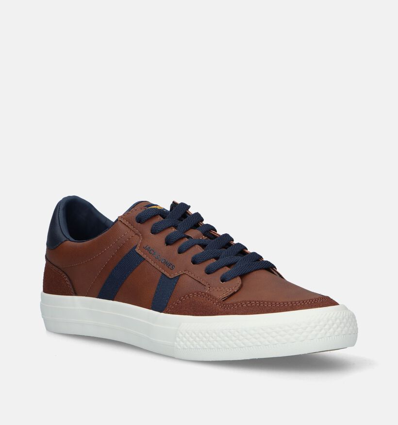 Jack & Jones Morden PU Chaussures à lacets en Cognac pour hommes (337922) - pour semelles orthopédiques