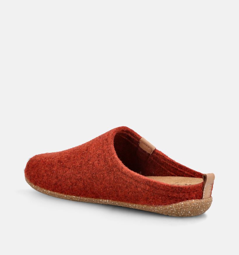 Rohde Donkeroranje Pantoffels voor dames (380035) - geschikt voor steunzolen