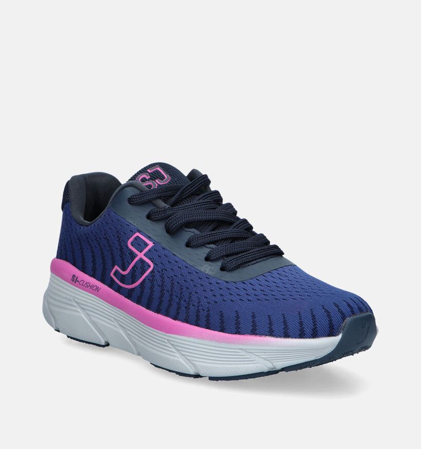 SJ Cushion Jacquard Blauwe Sneakers voor dames (348307) - geschikt voor steunzolen