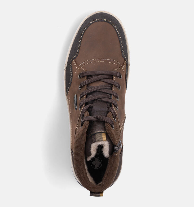 Rieker Donkerbruine Veterboots voor heren (379837)