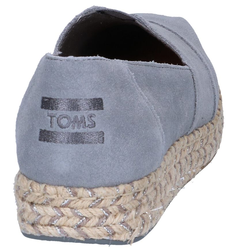 Blauwgrijze Espadrilles Toms in nubuck (242051)