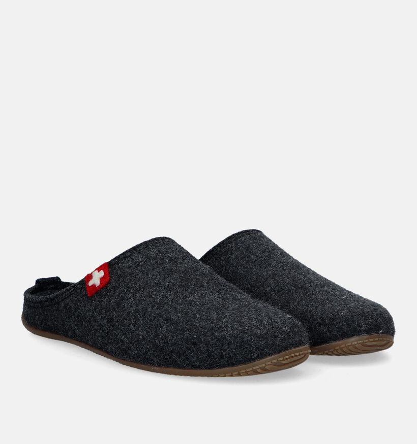 Living Kitzbühel Bruine Pantoffels voor steunzolen voor heren (349354) - geschikt voor steunzolen