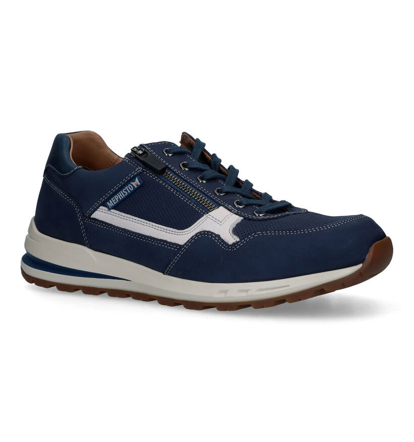 Mephisto Bradley Nomad Chaussures à lacets en Bleu pour hommes (323375) - pour semelles orthopédiques