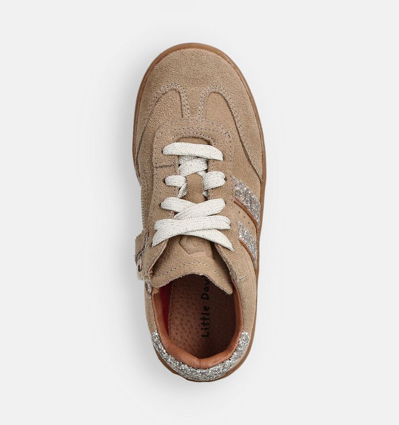 Little David Beige Sneakers voor meisjes (363016) - geschikt voor steunzolen