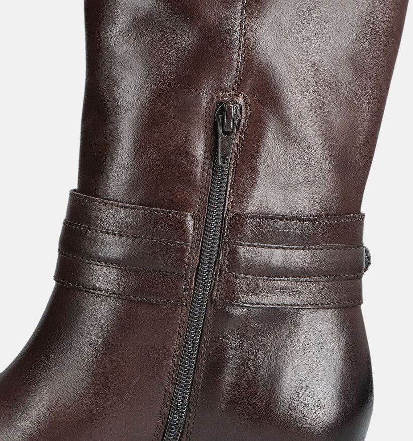 Laurent David Bottes hautes en Brun foncé pour femmes (362498)