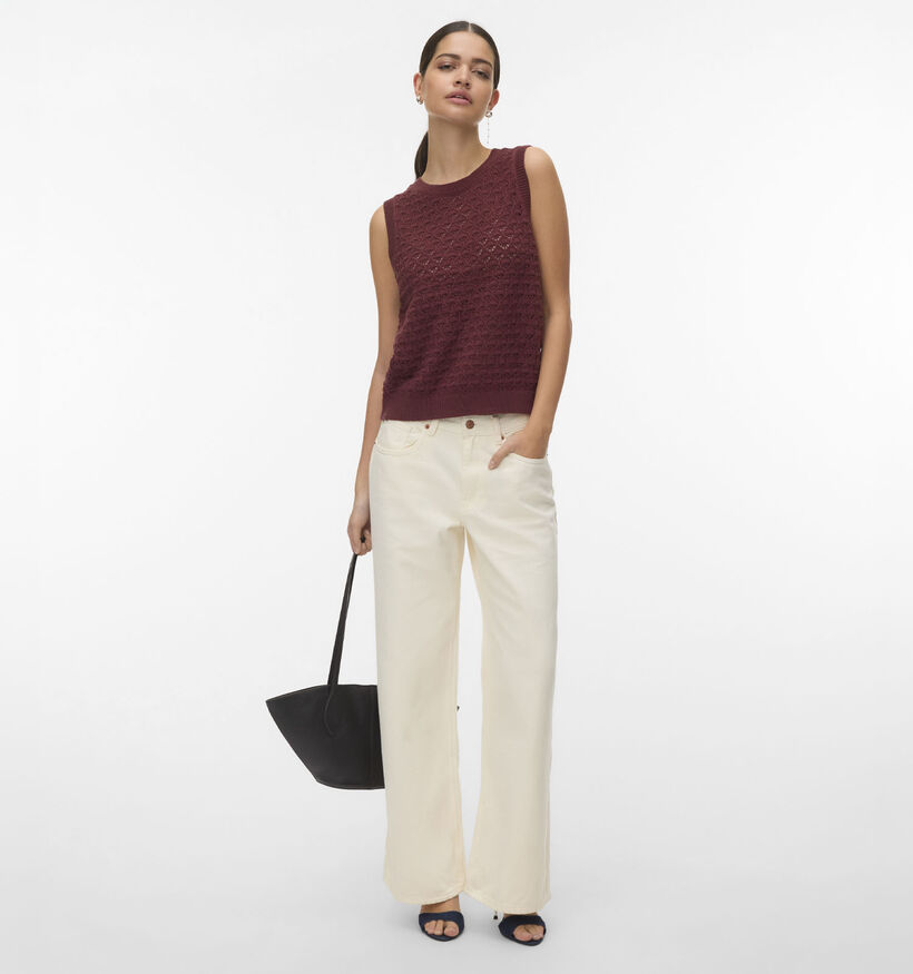 Vero Moda Jaqueline D&eacute;bardeur en Bordeaux pour femmes (367203)