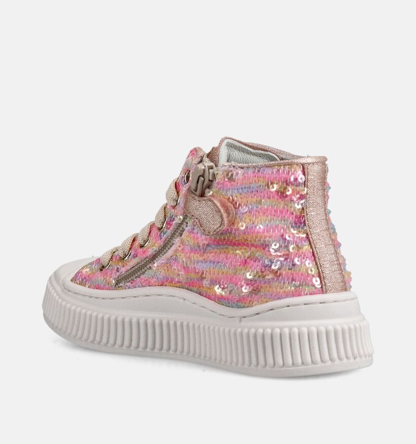 Beberlis Roze Hoge Sneakers voor meisjes (372143) - geschikt voor steunzolen