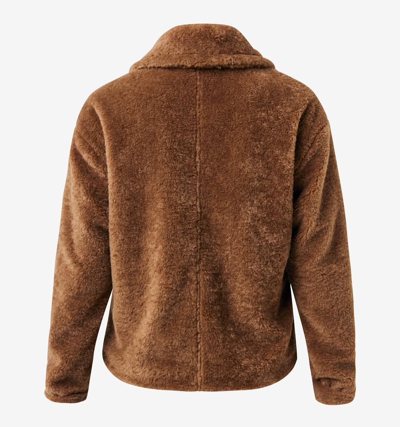 Mexx Teddy Biker Donkerbeige Korte Jas voor dames (361060)