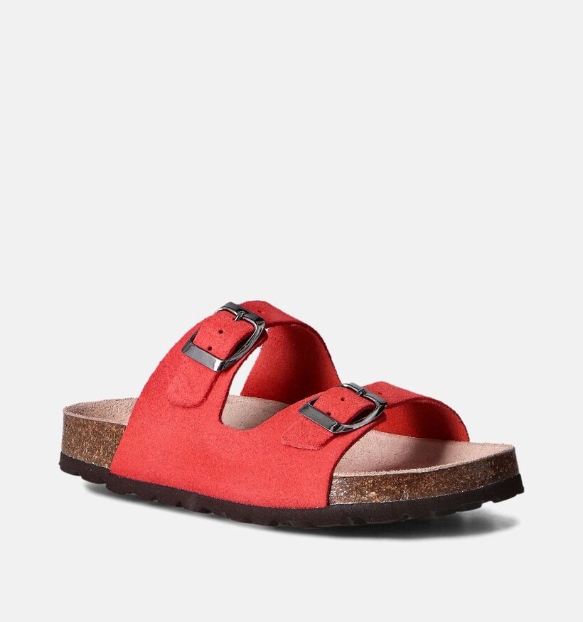 Milo & Mila Nu-pieds casual en Rouge pour filles (357327)
