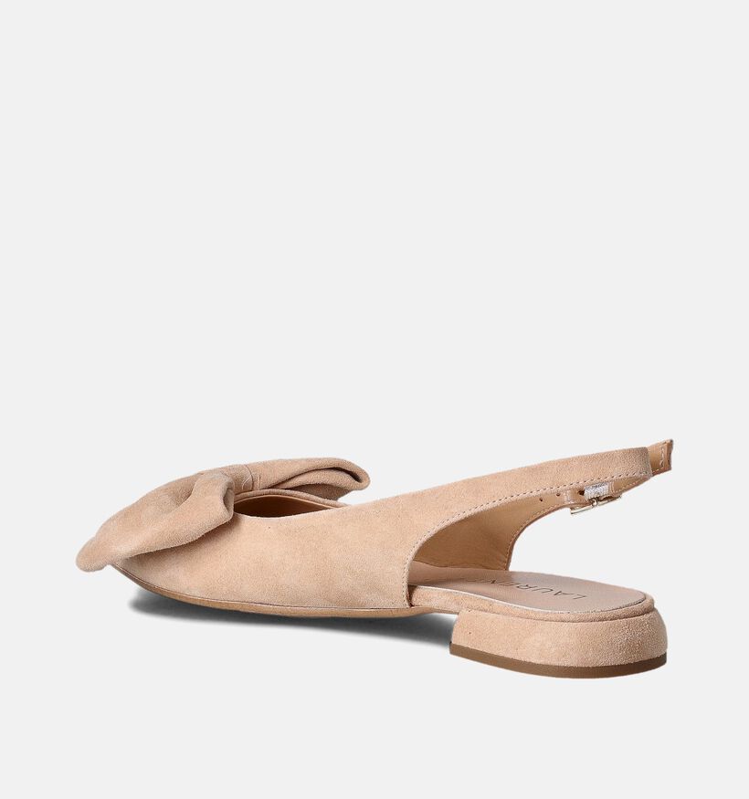 Laurent David Beige Slingback ballerina's voor dames (357623)