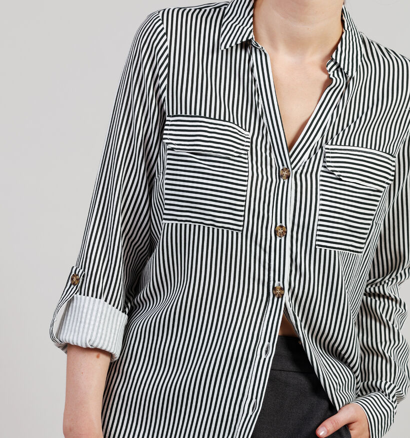 Vero Moda Bumpy Gestreept Hemd Groen/Wit voor dames (364551)
