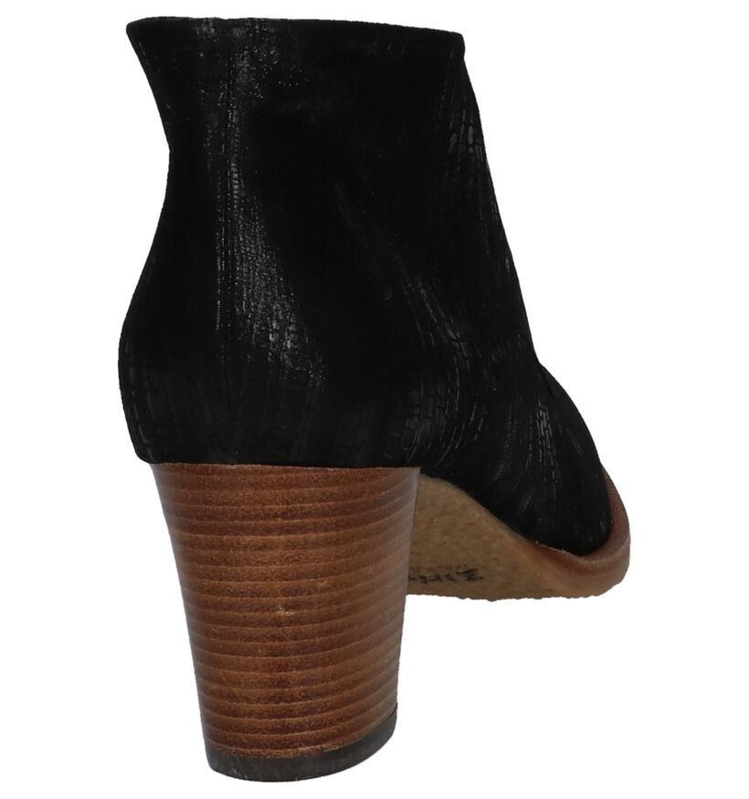 Zinda Bottillons en Noir en daim (227027)