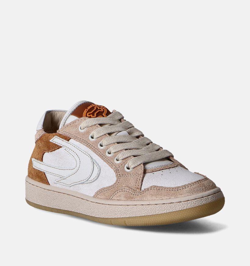 STONES and BONES Loran Witte Veterschoenen voor jongens (352690) - geschikt voor steunzolen