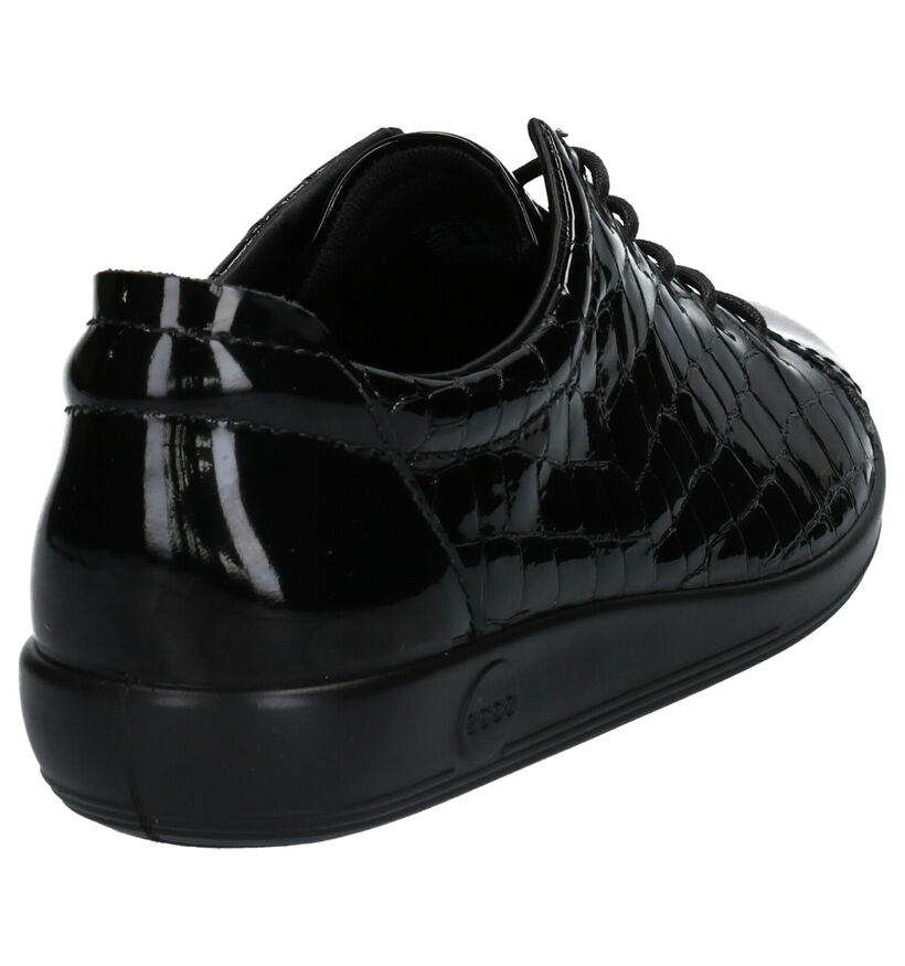 ECCO Soft 2.0 Chaussures à Lacets en Noir en cuir (254217)