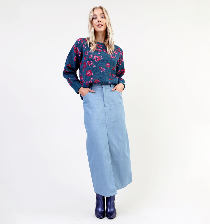 Pieces Asta Blauwe Maxi rok voor dames (336413)