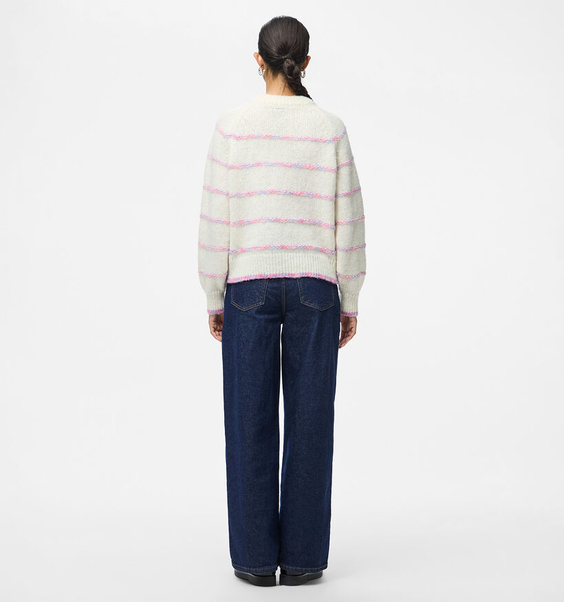Pieces Nelia Pull en Beige/Rose pour femmes (378352)