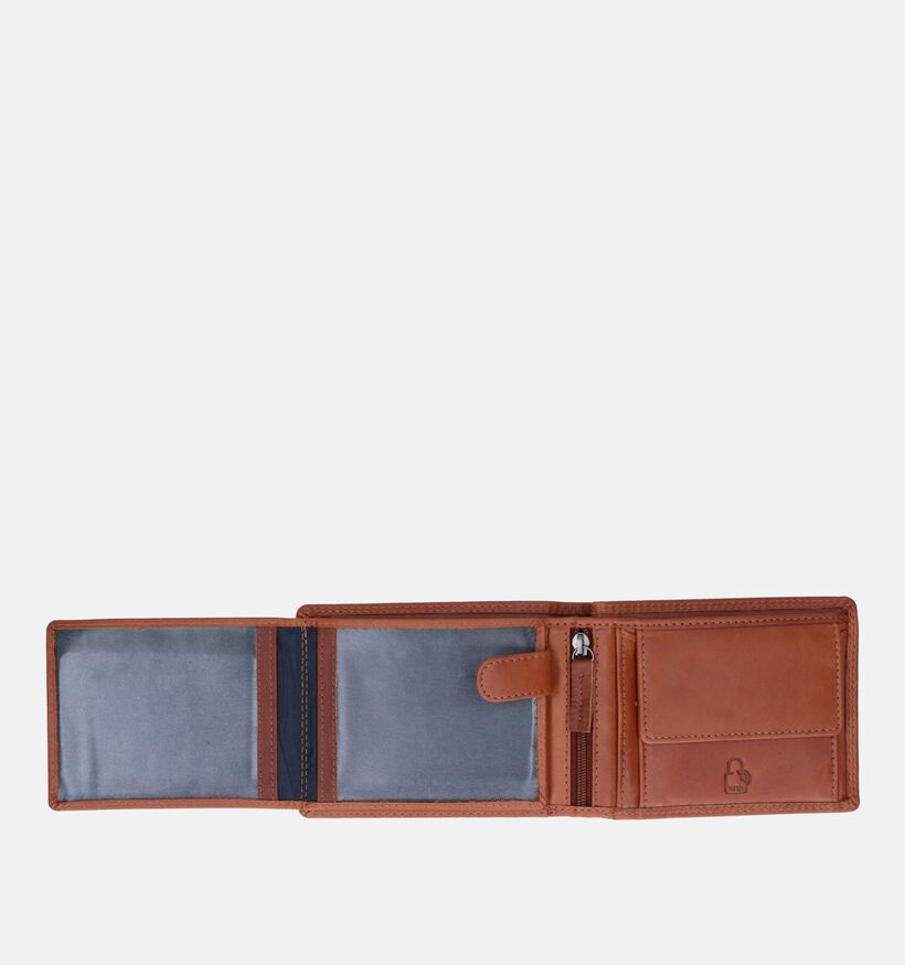 Euro-Leather Porte-monnaie en Cognac pour hommes (381376)