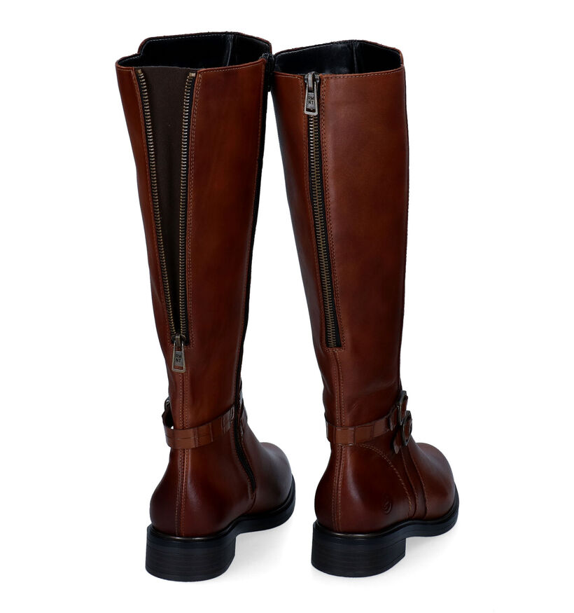 Remonte Bottes hautes en Cognac en cuir (298061)