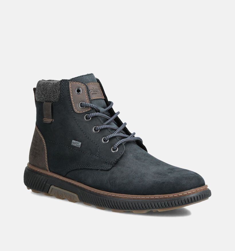 Rieker Boots à lacets en Bleu Rieker Boots à lacets en Bleu pour hommes (363510) - pour semelles orthopédiques