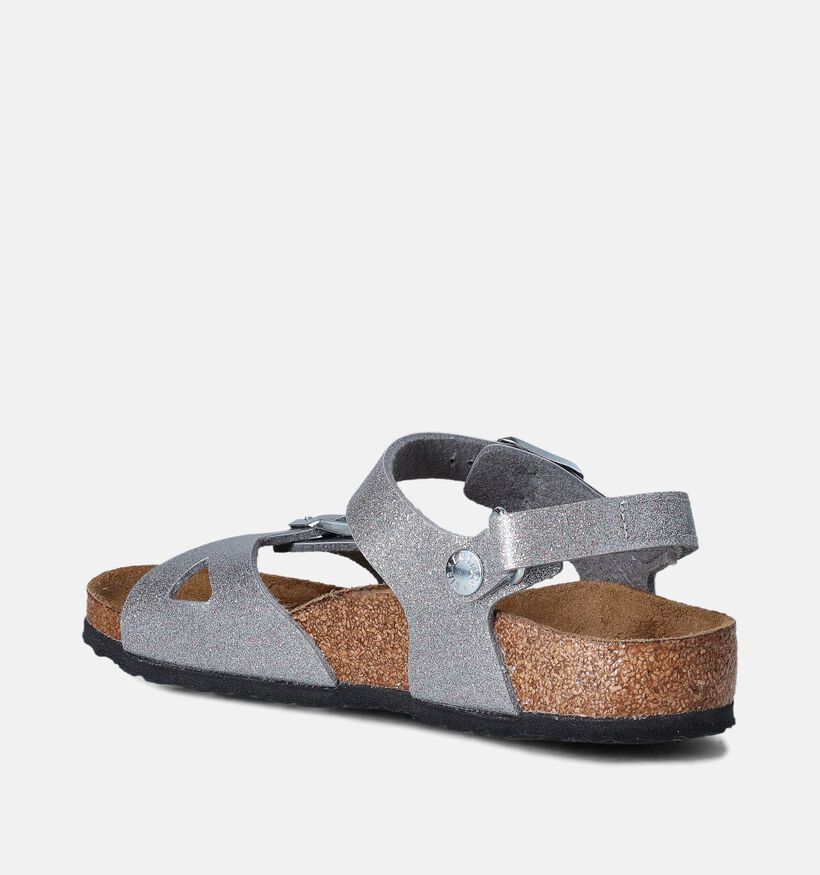 Birkenstock Rio Sandales en Argent pour filles (352393)
