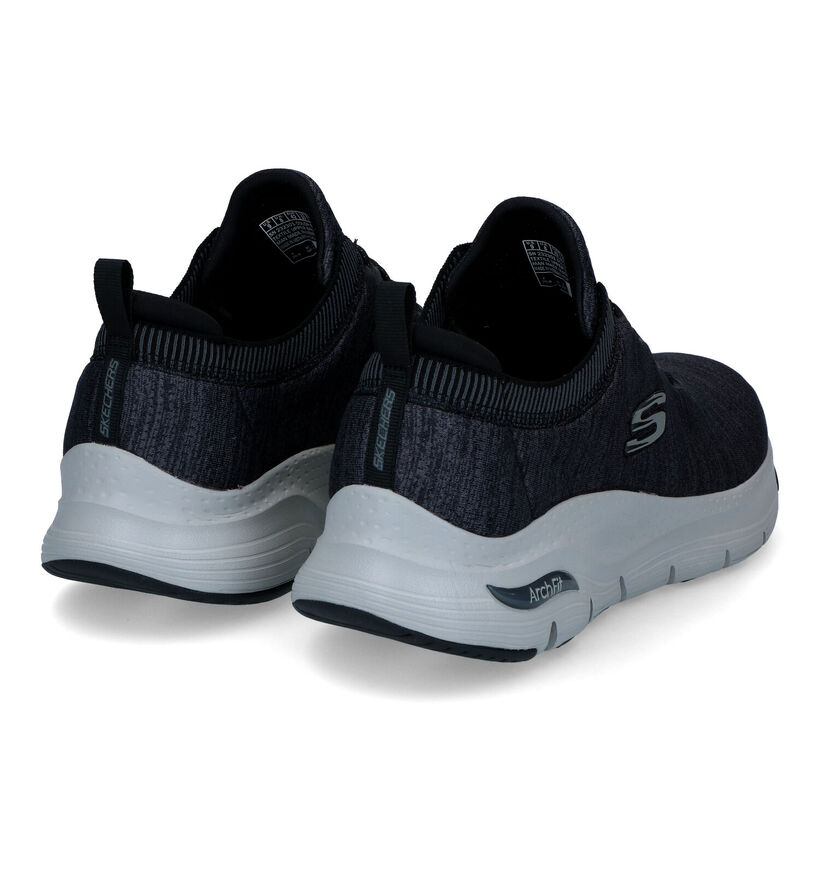 Skechers Arch Fit Baskets en Noir pour hommes (318128) - pour semelles orthopédiques