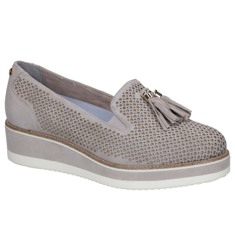 Tamaris PureRelax Taupe Loafers in daim (298671)