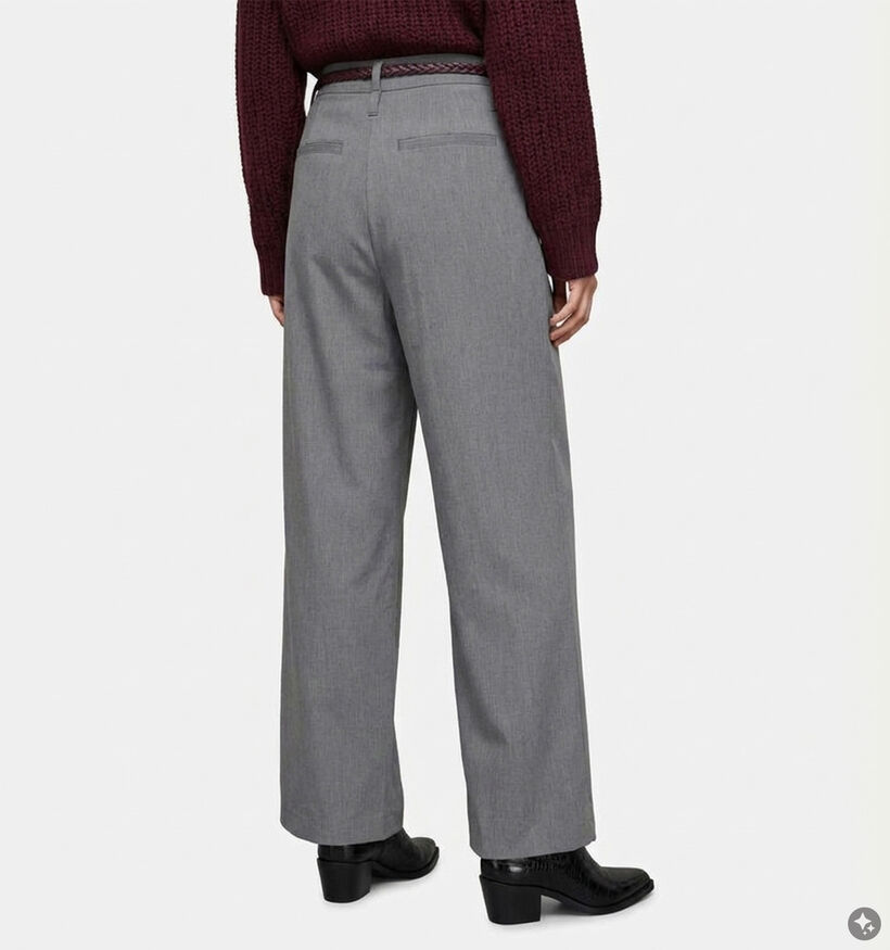 Vila Rettia Belted Pantalon en Gris pour femmes (382047)