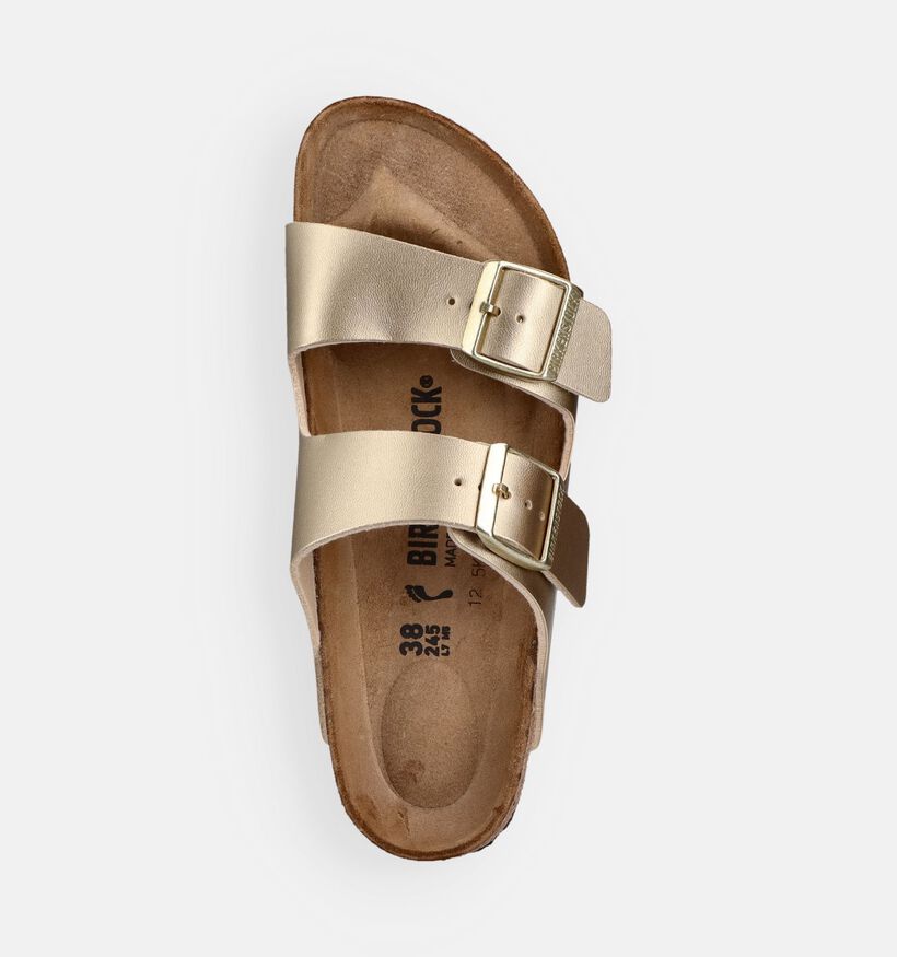 Birkenstock Arizona Birko-Flor Narrow Gouden Slippers voor dames (369520)