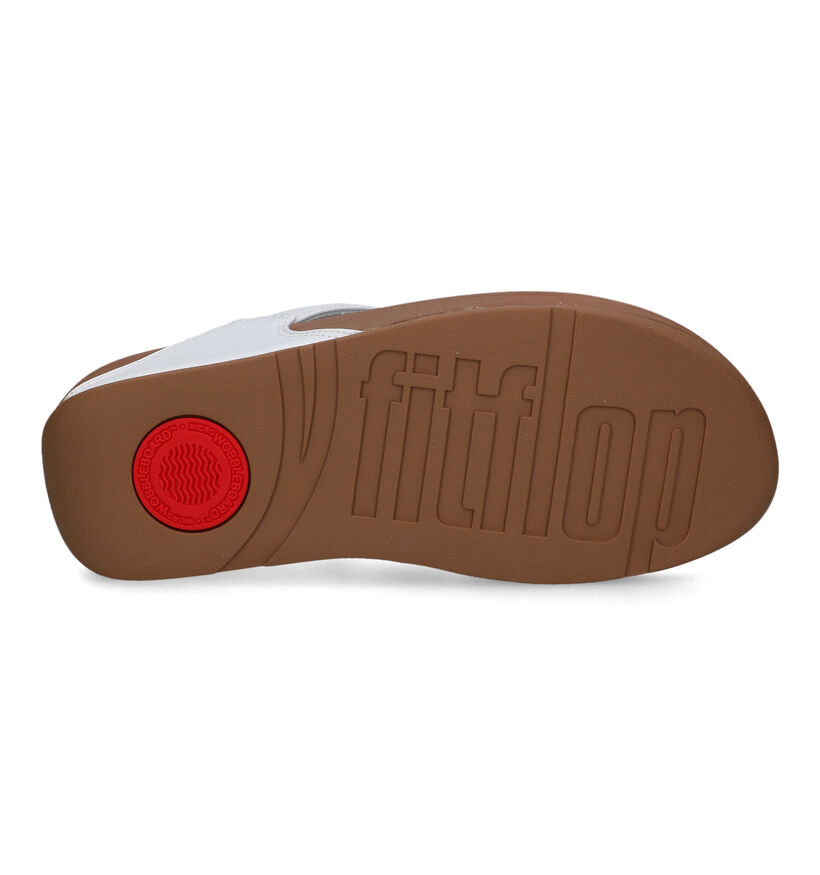 FitFlop Lulu Leather Toepost Zwarte Teenslippers voor dames (353633)