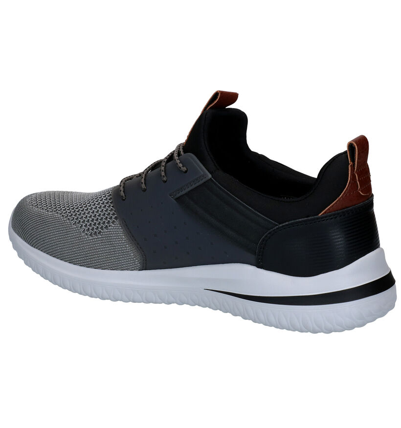 Skechers Delson Kaki Slip-on Sneakers voor heren (318132) - geschikt voor steunzolen