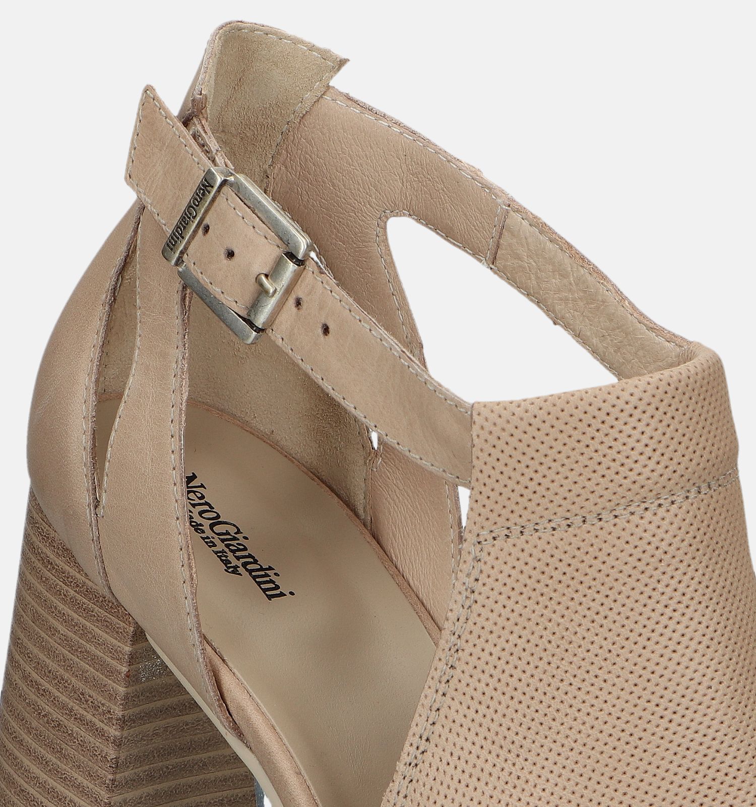 NeroGiardini Taupe Sandalen Met Hak Dames Sandalen Online op TORFS.BE