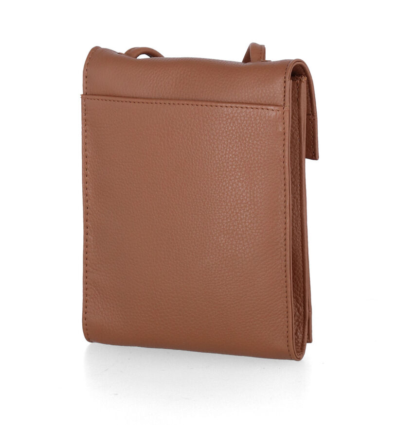 Crinkles Sac porté croisé en Camel pour femmes (342316)
