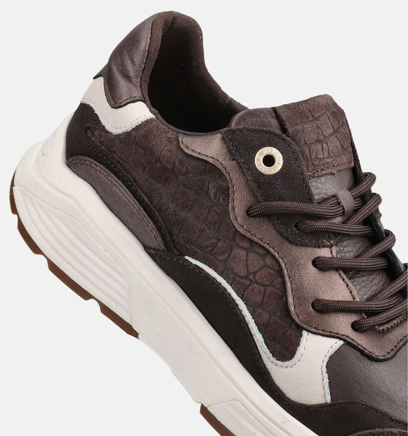 Xsensible Rainbow Donkerbruine Sneakers voor dames (379018) - geschikt voor steunzolen