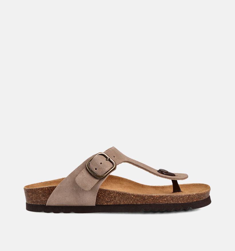 Scholl Anais Nu-pieds plates en Beige pour femmes (369847)