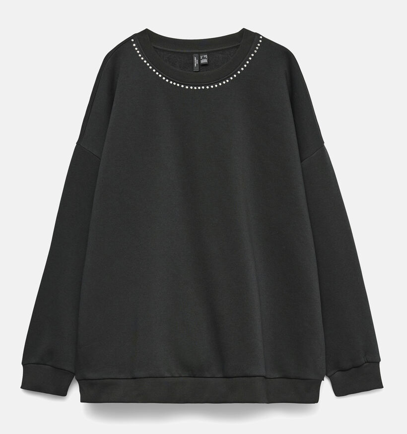 Vero Moda Curve Lotte Studs Sweatshirt en Noir pour femmes (364705)