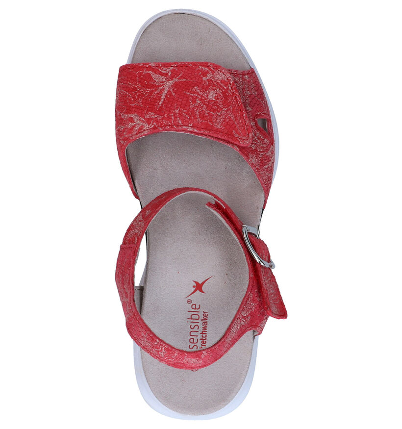 Rode Sandalen Xsensible Syros in leer (246718)