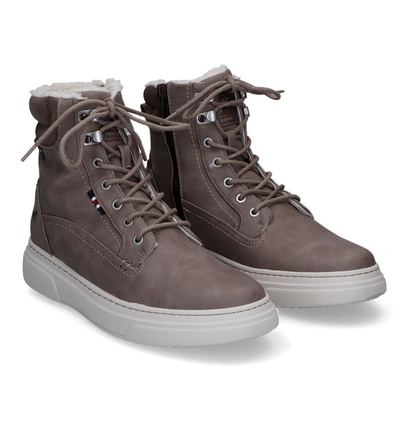 Mustang Chaussures hautes en Taupe pour hommes (316297)