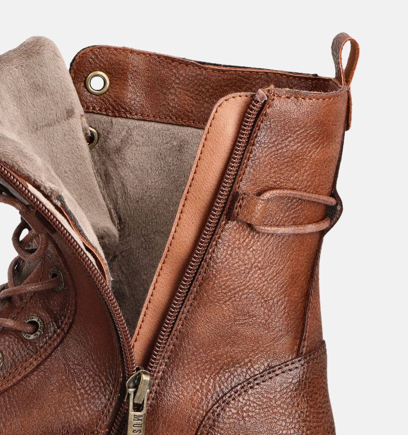 Mustang Cognac Veterboots voor dames (363699)