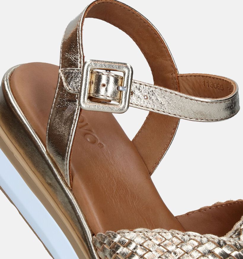 Inuovo Sandales compensées en Or pour femmes (341529)