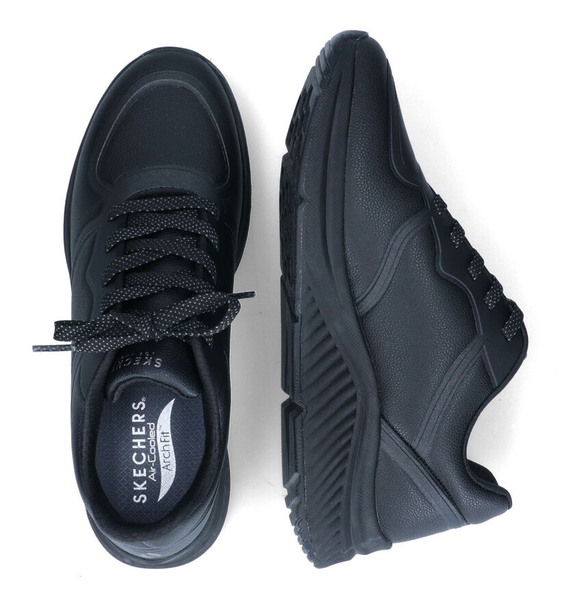 Skechers Arch Fit Baskets en Noir pour femmes (318166) - pour semelles orthopédiques