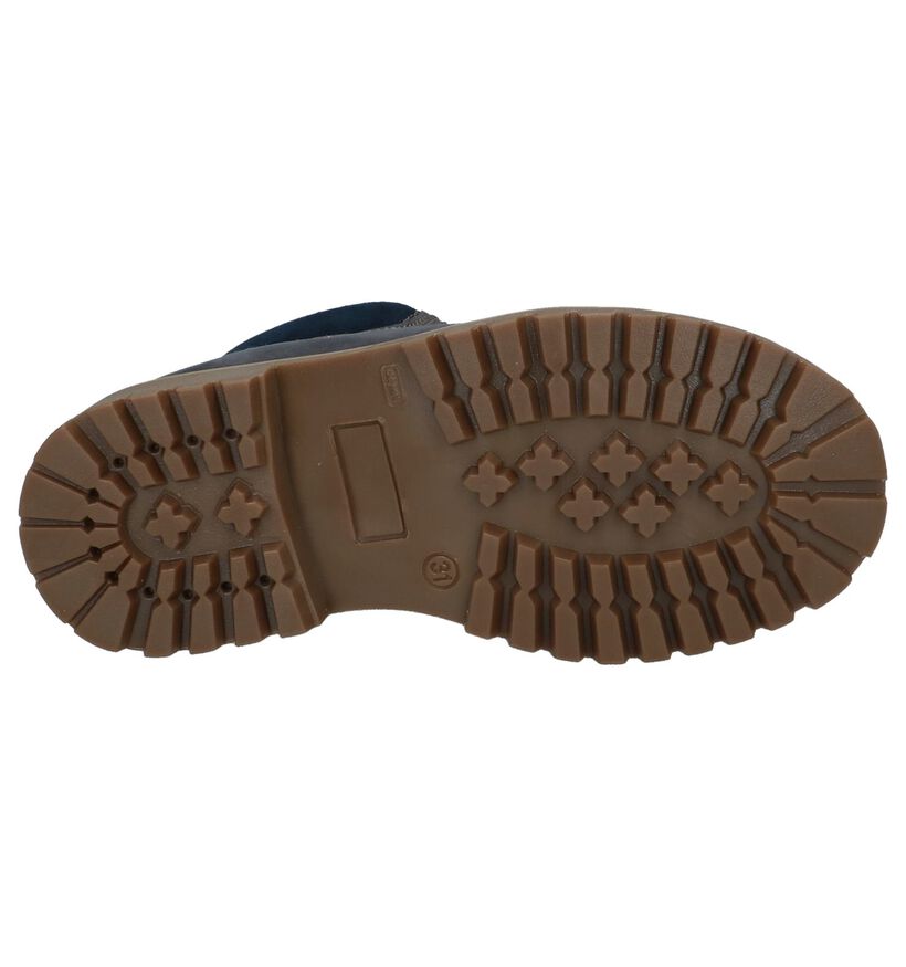 Dazzle Donkerblauwe Veterboots in nubuck (223856)