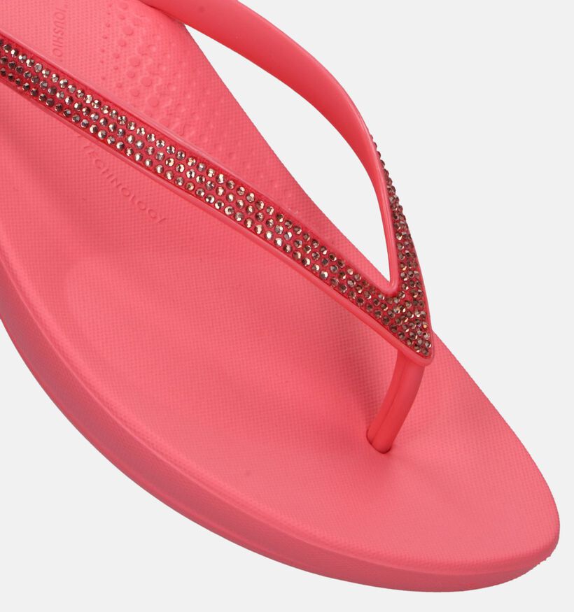 FitFlop Iqushion Sparkle Tongs en Rouge pour femmes (336951)