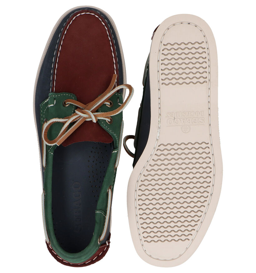 Sebago DOCKSIDE Blauwe Bootschoenen in nubuck (287479)