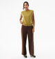 Mexx Pleated Belt Donkerbruine Geklede Broek voor dames (380718)