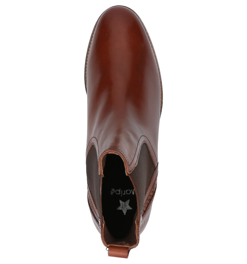 Maripé Bottillons plates en Cognac en cuir (259431)